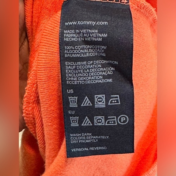 Tommy Hilfiger Orange V-Neck Polo T-Shirt Dress - Size Medium / Good Condition - Picture 4 of 10